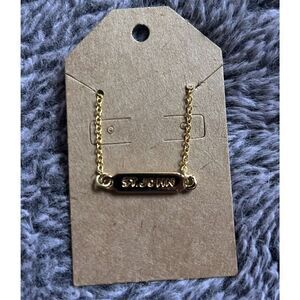 Upcycled Authentic St John ZipperPull/Charm On Chain Handmade Necklace Gold